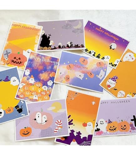 Amazon | WAKUWAKU〜sanyo〜 ポストカード ハガキ ハロウィン 秋